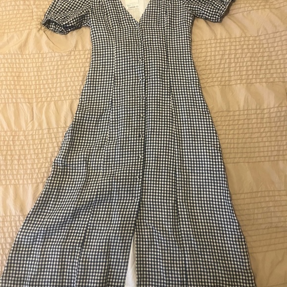 Navy checkered Maxi Dress - Picture 6 of 6